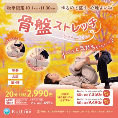 【秋季限定】骨盤ストレッチ