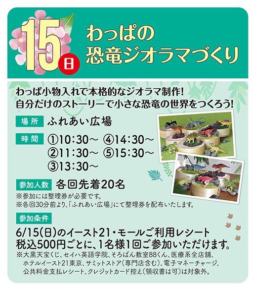 わっぱの恐竜ジオラマづくり