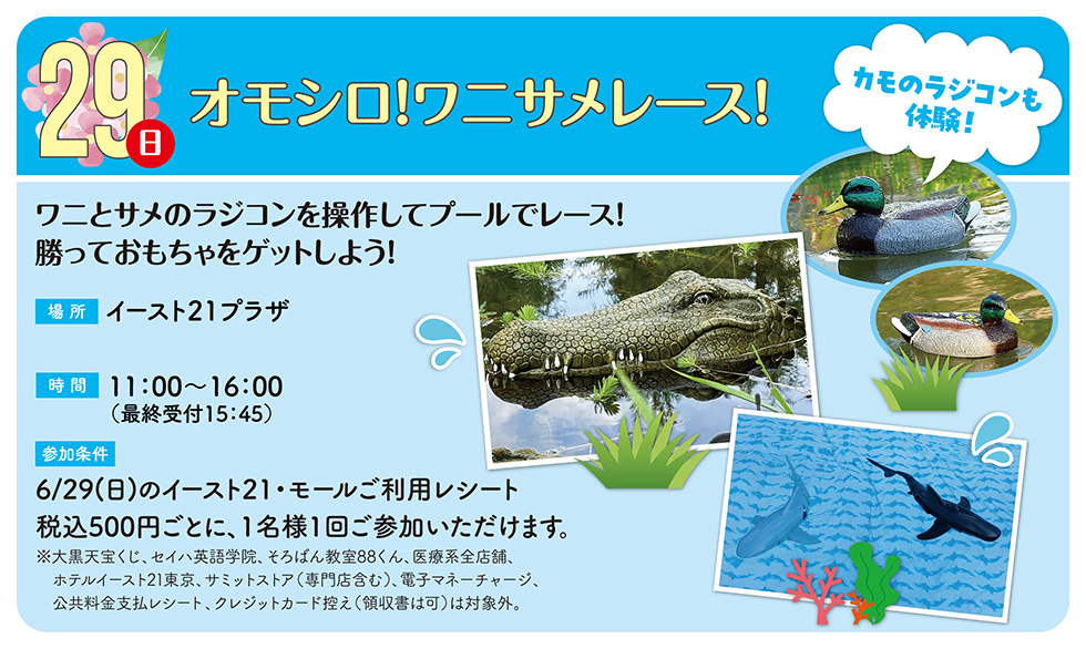 オモシロ!ワニサメレース!